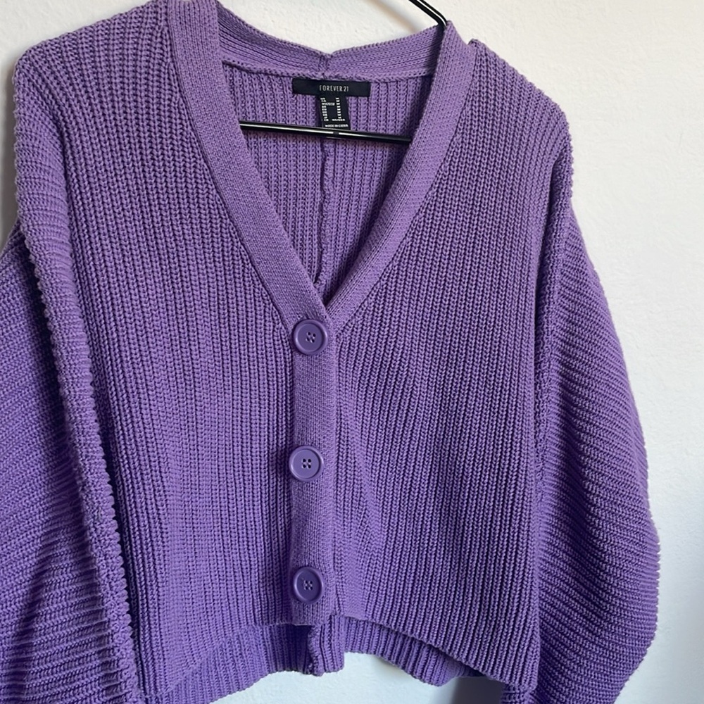 Purple Forever 21 cardigan 🫶